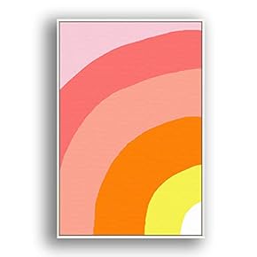 Framed Canvas Wall Art Abstract for Living Room, Bedroom Color Block Canvas Prints for Modern Home Decoration Ready to Hang - 16"x24" inches