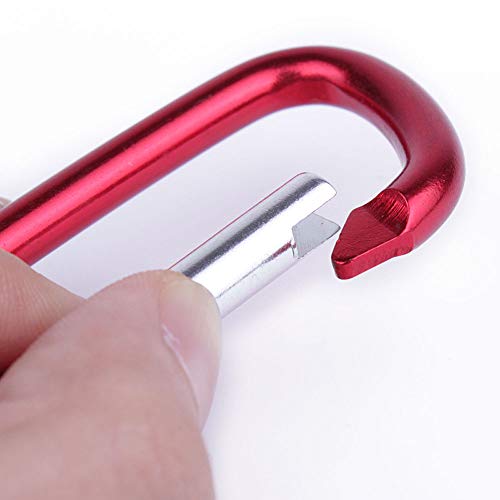 Faswin 45 Pack 2 inch Carabeaner Multicolor D Shape Buckle Pack - Aluminum Carabiner for Home, Rv, Outdoor, Camping, Fishing, Hiking, Traveling and Keychain - Thumbnail 4