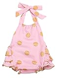 Infant Baby Girl Bodysuit Romper Jumpsuit Playsuit Dot Sunsuit Outfits Clothes (3-6 Months, Pink)
