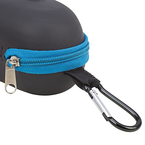 Waterproof Sunglasses and Eyeglasses Case - Durable, Hard EVA Zippered Glasses Holder with Back Pack Clip - Blue - by Splaqua - Thumbnail 3