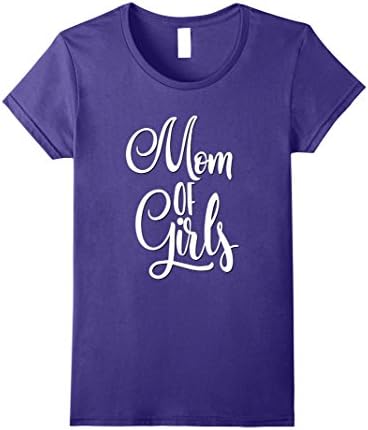 Women's Mom of Girls Shirt Mother Day Gift Mum Mama Mommy Wife XL Purple