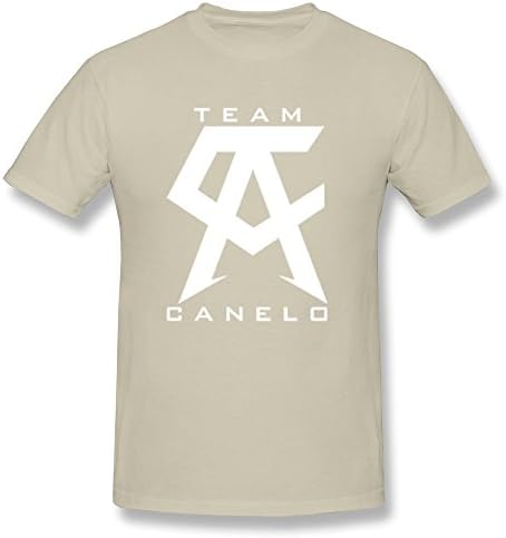 SHFL Men's Canelo Alvarez Boxing Logo 100% Cotton Tshirts Natural XXL