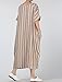 Mordenmiss Women's Cotton Linen Dress Stripes Plus Size Dresses Style 2-M-Khaki