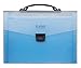 Shuter 13-Pockets A4 Expanding Accordion File Folder with Handle, Buckle Closure and Subject Labels.(Blue)