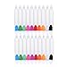 JIUZHU 20 Pieces 30ML LDPE Squeezable Plastic Dropper Bottle Bulk with Childproof Cap and Thin Tip (10 Colors)