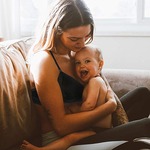 The Dairy Fairy Rose Hands-Free Pumping and Nursing Bra, Feminine, Soft, Wireless, Breathable and Adjustable Breastfeeding Bra - Nurse, Pump and Multitask Day or Night, Fits All Pump Brands