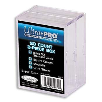 ULTRA PRO **(10x) 2-Piece Box** Holds 50 Cards Each PLASTIC STORAGE BOX Sports Cards & Gaming Decks