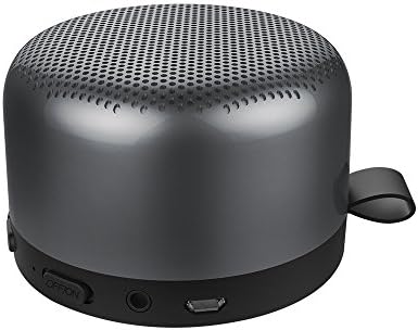 Portable Bluetooth Speaker with Microphone,Handsfree Call,AUX Line,Micro SD Card Support (Grey)