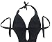 Le Besi Womens Side Tie Halter Monokini Swimsuit Black M