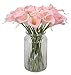 Duovlo 20pcs Calla Lily Bridal Wedding Bouquet Lataex Real Touch Artificial Flower Home Party Decor (Pink)
