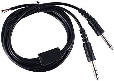 Amazon Diy 2m Ufq航空用ヘッドセットデュアルプラグ航空機用ヘッドホン交換用ケーブルモノラルケーブルの種類 黒 Zoegracej デジタルオーディオプレーヤー