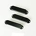 Strat Style Single Coil Guitar Pickup Cover Set ,No holes /Black
