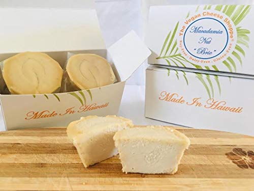 MACADAMIA NUT "BRIE": Dairy-Free, Gluten-Free, Soy-Free. Gourmet Vegan Cheese. MADE IN HAWAII. 12 oz.