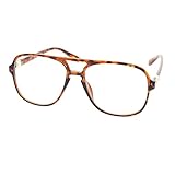 Mens Thin Plastic Nerdy Steve Urkel Large Clear Lens Eye Glasses Tortoise