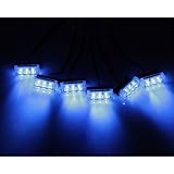 Koolertron 18 LED Vehicle Strobe Lights for Front Grille/Deck - Blue