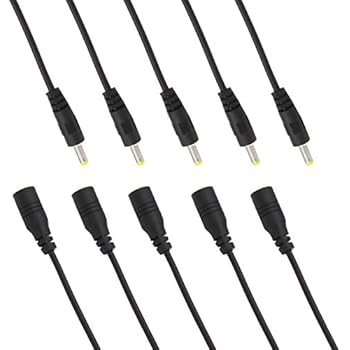 Njuone DC 4.0mmx1.7mm Male and Female DC Plug Line Power Cord Security Monitoring Power Cord LED DC Power Cord 4.01.7 Barrel Adapter Converter Cable