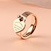 Valentine's Day Gift JINHUI Jewelry 18K Gold/Rose Gold Forever Love Ring With Engraved Heart Charm Jewelry For Women Size 7#, 8#, 9#,10# (Rose Gold, 8)