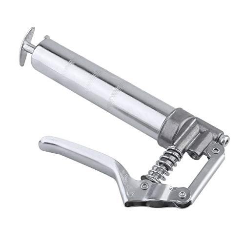 3oz Lubricating Cartridge Safe Working Pressure 3500PSI Pistol Grip Mini Hand Grease Gun Chrome-Plated Grease Gu