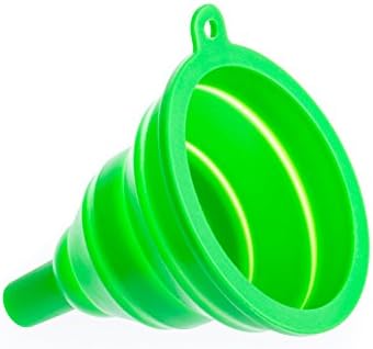 Silicone Collapsible Foldable Funnel Kitchen Gadget (Green)