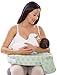 My Brest Friend Original Nursing Posture Pillow, Green Sage Dotted Daisies