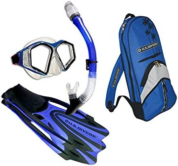 US Divers Admiral LX Dry Snorkeling Set (mens 10-13) Large (mens 10-13) Blue