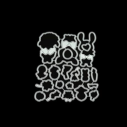 Pig Sheep Silicone Clear Stamp with Cutting Dies Stencil Set DIY Scrapbooking Embossing Photo Album Decorative Paper Card Craft Art Handmade