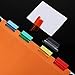 Jovitec File Folder Tabs, 120 Hanging File Folder Plastic Tabs and 120 Inserts for Quick Organize and Identification Files, Easy to Read(Multicolor Angle,2 Inch)