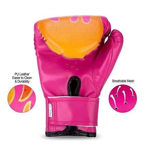 image for Newgam Kids Boxing Gloves, Children Junior Sparring Kickboxing Trainin