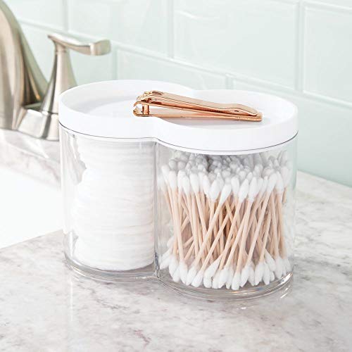 mDesign Plastic Bathroom Vanity Countertop Canister Jar ...