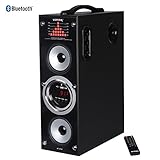 Vemax Rock Bluetooth Tower & Karaoke Speaker System with 5.25 inch Woofer 1.5 Feet Height (Black & Silver)