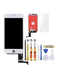 USlansis - Kit de montaje de pantalla táctil 3D para iPhone 7 Plus (incluye protector de pantalla de cristal templado, herramientas de reparación e instrucciones), color negro