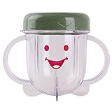 UNIQUEBELLA Blender Juicer Replacement Parts Short Cup with Lid for BABY BULLET