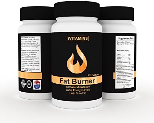 iVitamins Fat Burner Thermogenic Weight Loss Supplement 60 Capsules - Boost Metabolism - Shed Fat