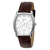 Caravelle by Bulova Men's 43C31 Leather Strap White Dial Watch