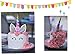 Unicorn Cake Topper Handmade Iridescent Unicorn Horn Ears and Flowers Cake Decor(Rainbow Color)