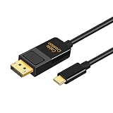 CableCreation USB C to DisplayPort, 6ft/1.8M Type C(Thunderbolt 3 Compatible) to DP 4K@60Hz Cable,Compatible with Oculus Rift S, MacBook Pro 2017, iPad Pro/MacBook Air 2018, XPS 15/13,Yoga 910