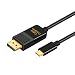CableCreation USB C to DisplayPort, 6ft/1.8M Type C(Thunderbolt 3 Compatible) to DP 4K@60Hz Cable,Compatible with Oculus Rift S, MacBook Pro 2017, iPad Pro/MacBook Air 2018, XPS 15/13,Yoga 910 primary