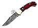 Multi Colour Wood 6.5'' 100% Handmade Damascus Steel Folding Pocket Knife 100% Prime Quality