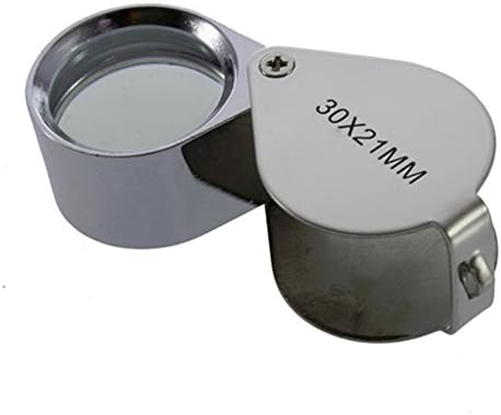 30X Portable Magnifying Glass Mini Jewellry Loupe Artwork Magnifier Microscope Magnifying Professional Handheld Inspection Tool for Jeweller Watchmaker Collectors
