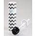 InterDesign Una Slim Toilet Bowl Brush and Holder - Bathroom Cleaning Storage, Gray/Mint Chevron