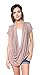 Free to Live Women's Lightweight Short Sleeve Criss Cross Pullover Nursing Top Mocha