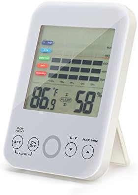 Melcan Digital Hygrometer Indoor Thermometer Humidity Gauge with Touchscreen and Mold Alert Temperature Humidity Monitor