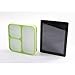 MUNCHBOX Bento Lunch Box - Sleek Edition (Green) Ultra-Slim Tray Leakproof 3-Compartment with Air Tight Seal Prevents from Mixing and Spilling - Microwavable Dishwasher Friendly For Kids & Adults.