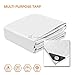TANG Sunshades Depot 12 x 12 Feet Heavy Duty 10 Mil White Cover Tent Shelter Camping Tarpaulin Multi Purpose Waterproof Poly Tarp Cover Reinforced Rip-Stop with Grommets