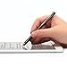 TruGlide Mesh Fiber Stylus with Microfiber Knit Tip for All Capacitive Touch Screen Tablets, iPad, and Smartphone (Black with Gold Clip)