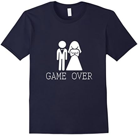Men's Game Over Funny Couple Man Woman Gift Tshirt Large Navy