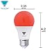 TriGlow Red LED A19 Light Bulbs, 9 Watt (60 Watt Equivalent) Red Light Bulb, 2-Pack