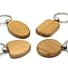 Kimter DIY Blank Wooden Key Chain Personalized EDC Wood Keychains Best Gift Mix 4 Shape Pack Of 10pcs