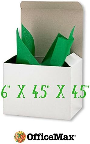 OfficeMax Gift Boxes - 6" x 4.5" x 4.5", Glossy White (100 Piece Case) (White)
