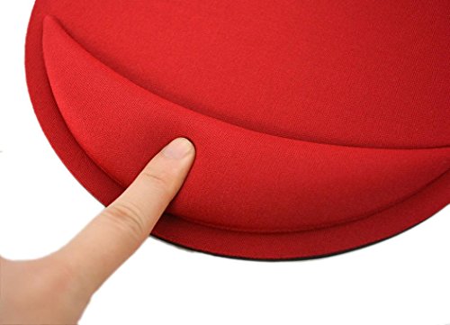 Coohole Gel Wrist Rest Support Game Mouse Mat Anti-slip Pad for Computer PC Laptop (Red 2, B)